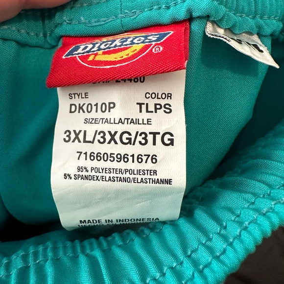 Women's EDS Essentials Drawstring Scrub Pants Teal 3X Petite - Picture 10 of 14